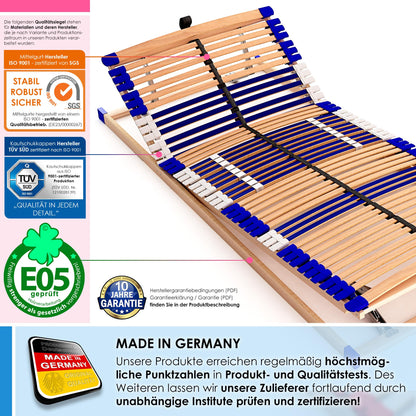 Schlummerparadies Comfort 44 Vario Lattenrost 90x200 cm, Buche