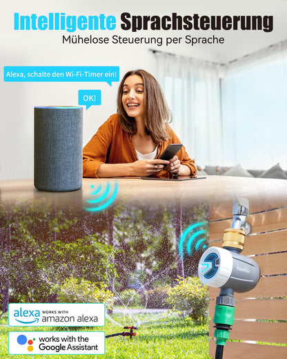 RAINPOINT Bewässerungscomputer WLAN mit Messing-Einlass
