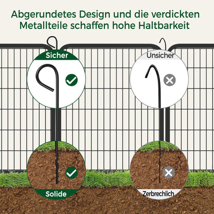 Yaheetech Welpenauslauf Freilaufgehege – 80cm 8-teilig faltbar