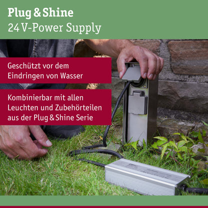 Paulmann Plug & Shine Netzteil 98850 IP44 230/24V DC silber