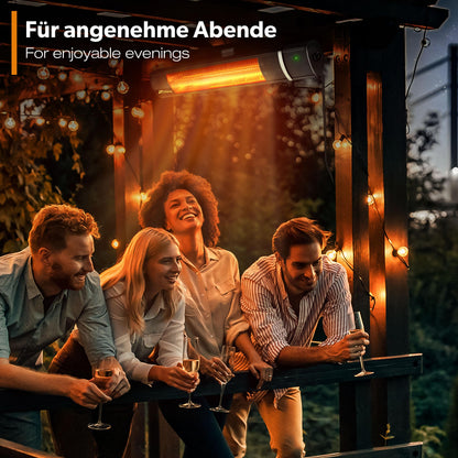 TRESKO Infrarot Terrassenstrahler 2000W - Fernbedienung