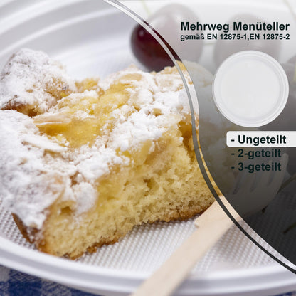 Commerline Plastikteller Mehrweg ungeteilt - Ø22cm 500 Stk.