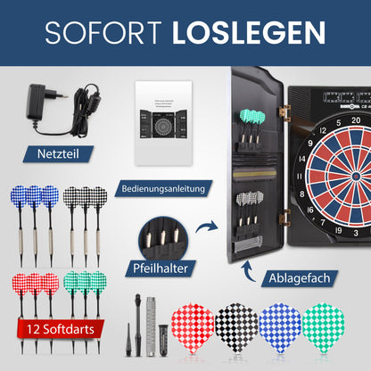 Dartona CB40 Elektronische Dartscheibe - mit Cabinett