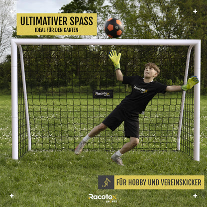Racetex Fussballtor für den Garten mit Stahlrahmen, 240 x 160 cm