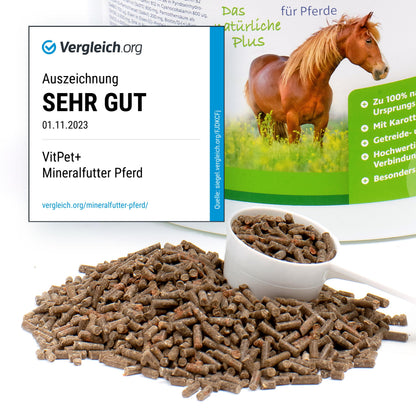 VitPet+ Daily Natural Minerals Mineralfutter für Pferde 4 kg Eimer