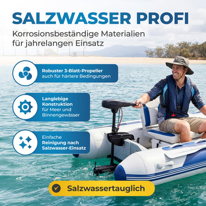 Miganeo Elektro-Aussenborder TRS 62 lbs Bootsmotor, 696 W, 12 V