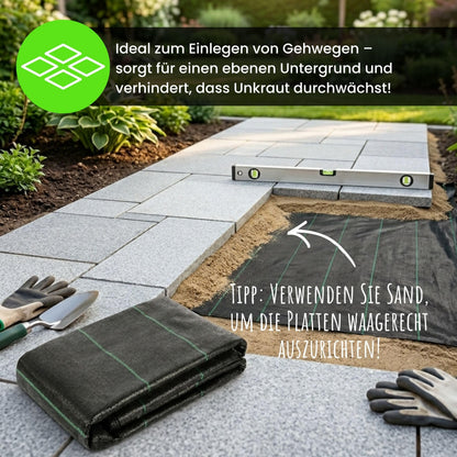 Green Thumbz Unkrautvlies 2 x 50 m, 100 g/m², wasserdurchlässig