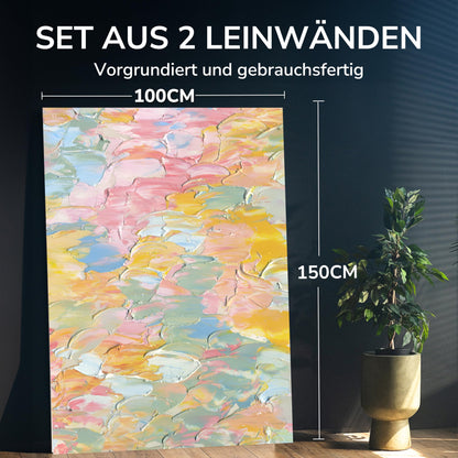 Zenacolor Leinwand zum Bemalen - 100x150 cm, 2er Set