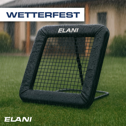 ELANI Fussball Rebounder 1x1m mit Schutzrand – Für sicheren Stand
