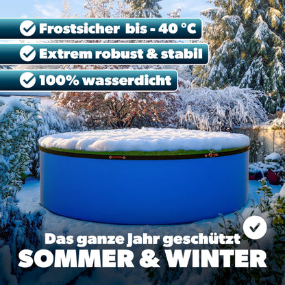 poolomio® Pool Winterabdeckung 2in1 Solar oval 630x360 cm