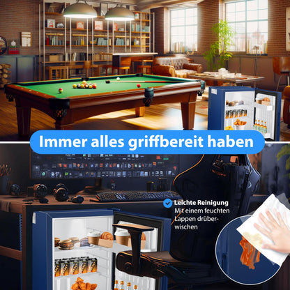 KESSER® Mini Kühlschrank 40L – Minibar Glasfront lautlos