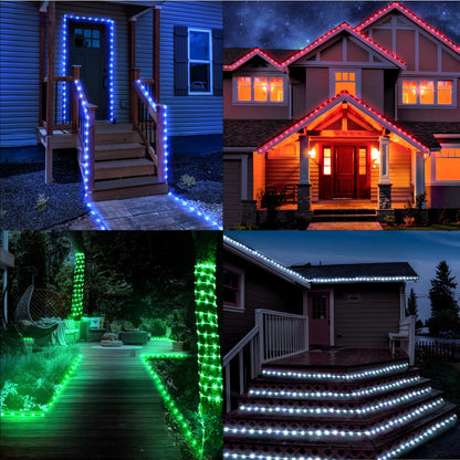 StarryEver LED Lichtschlauch 20 m 200 LED 25 Farben mit Fernbedienung