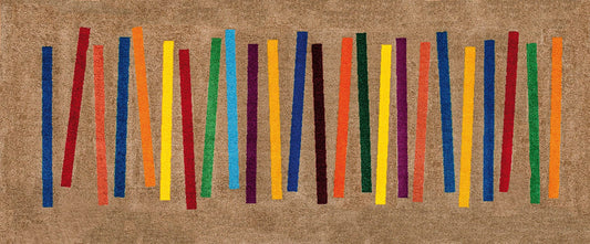 wash+dry Mixed Stripes Fussmatte Innen & Aussen - 80x200 cm. Gestreift; reinigt Schuhe innen & aussen.