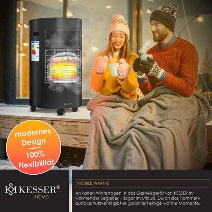 KESSER Gasheizstrahler 4200W Keramik Infrarot - Schwarz