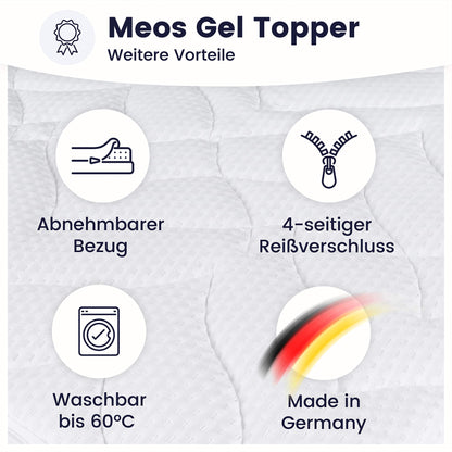 Meos® Gel-Schaum Topper Matratzenauflage 140x200cm
