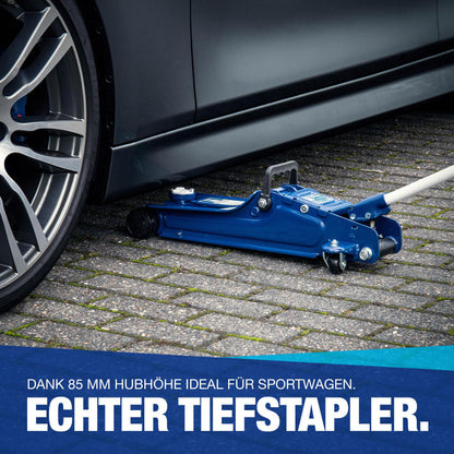 NTG Hydraulischer Rangierwagenheber 2t - Flach, TÜV, 85-375mm