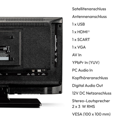 MEDION 19 Zoll HD Fernseher 12V mit Triple Tuner - MD 819000