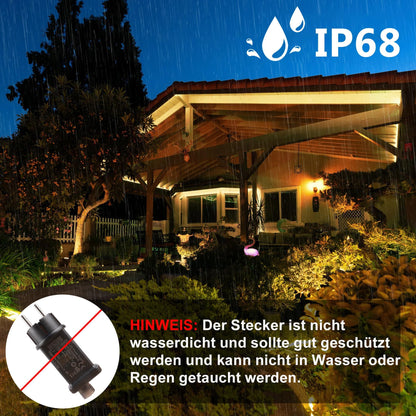 StarryEver LED Lichterschlauch 20 m, 800 LEDs, warmweiss, IP68