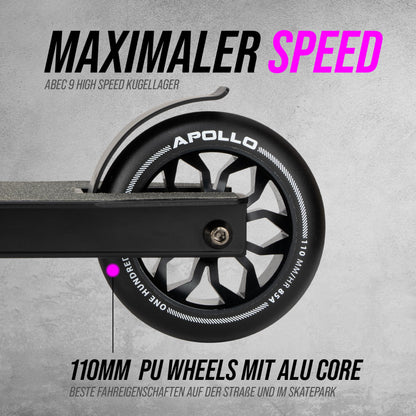 Apollo Stuntscooter Hawk - Freestyle Kickscooter für Kinder und Erwachsene, Kinderroller, Trick Roller für Jungen und Mädchen ab 6 Jahren, Stunt Scooter für Beginner und erfahrene Kids, Stunt Roller