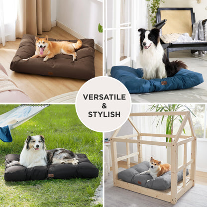Bedsure Hundekissen waschbar, Hundebett L 91x68 cm, Grau