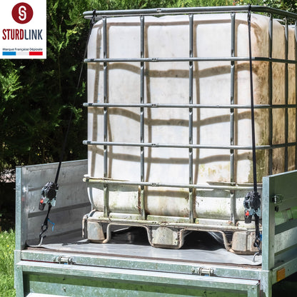 Automatik Spanngurt 3m 25mm S-Haken – 4er Set selbstaufrollend