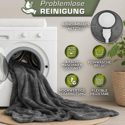 sinnlein Heizdecke Elektrisch Plüsch - XXL 200x180 cm