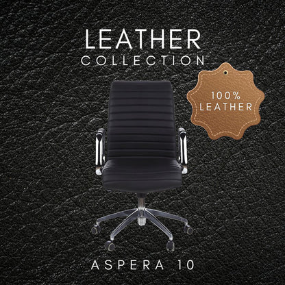 hjh OFFICE ASPERA 10 Chefsessel 600910 Leder Schwarz
