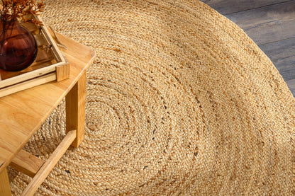 MY-RUG Nitin Juteteppich - Rund 150cm Braun Outdoor