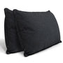 DYNMC you Sofakissen 40x70 cm Schwarz 2er Set mit Füllung und Bezug aus Baumwolle