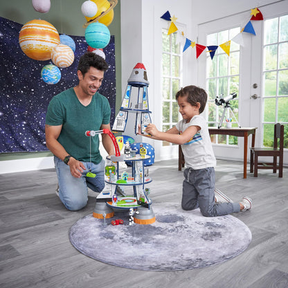KidKraft Raketenschiff Spielset Holz mit Kran – 63443