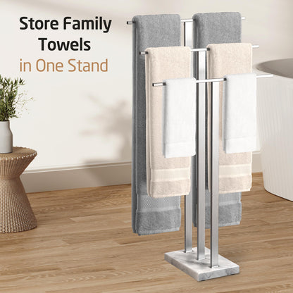 KES BTH217S3-2 Handtuchhalter 3 Stangen Stehend Marmor Gebürstet