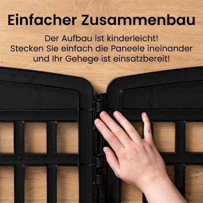 Iris Ohyama Welpenauslauf CI-604E WD – 4 Panele, H60cm Grau Indoor/Outdoor