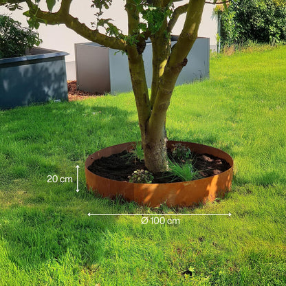 UNIGARDIA Pflanzring Cortenstahl Beeteinfassung Ø 100 cm H 20 cm
