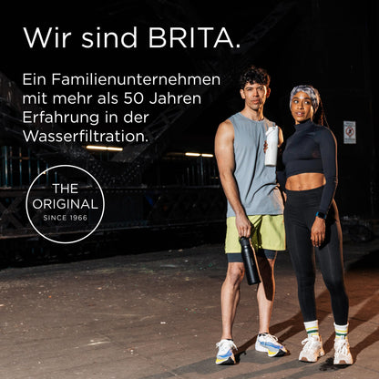 BRITA LARQ Essential Edelstahl Isolierflasche - Schwarz 1l