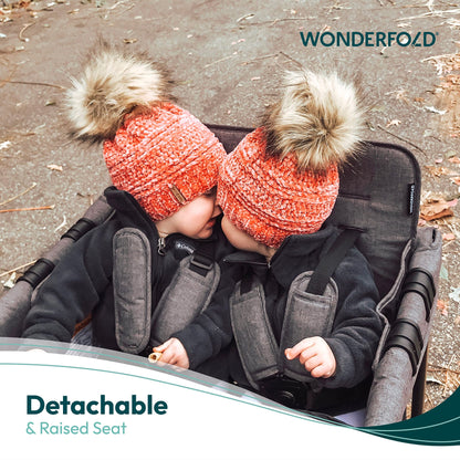 WONDERFOLD W4 Original 4-Sitzer Kinderwagen - Grau