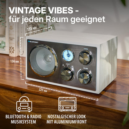 Blaupunkt RXN 180 Nostalgieradio Bluetooth - Weiss SG