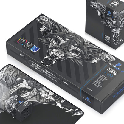 TITANWOLF Gaming Set – ALUMAR Tastatur, Specialist Maus, XXL Mauspad