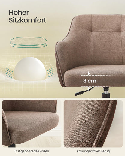 SONGMICS Homeoffice Schreibtischstuhl OBG019K01 - Braun