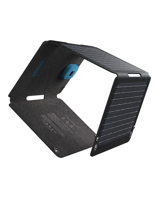 Anker SOLIX PS30 Faltbares Outdoor Solarpanel 30W, dunkel, mehrzellig. Wandelt Sonnenlicht in Strom zum Laden mobiler Geräte.