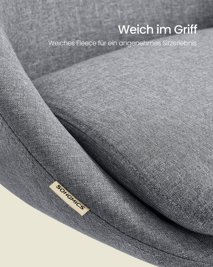 SONGMICS OBG020G05 Homeoffice-Stuhl Baumwoll-Leinen schiefergrau