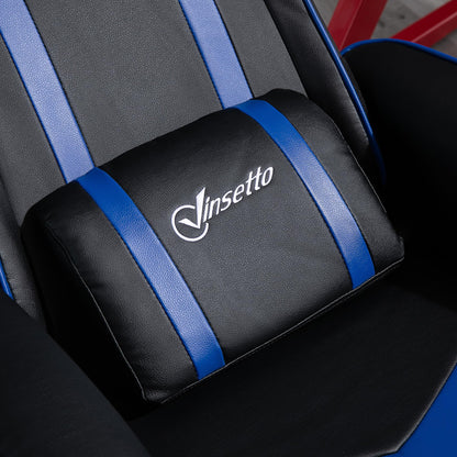 Vinsetto Relaxsessel mit Hocker – Gaming Sessel Dunkelblau+Schwarz