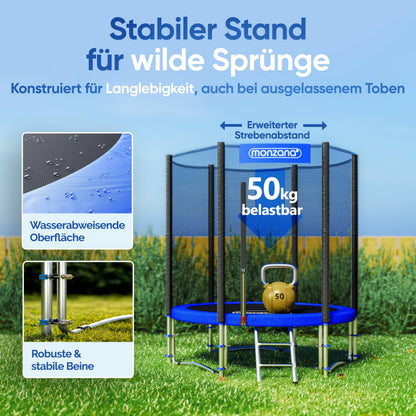 MONZANA Trampolin Ø 183 cm Komplettset mit Sicherheitsnetz