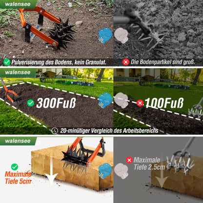 Walensee Rotationsgrubber GT-CT008 2-in-1 Gartenkultivator