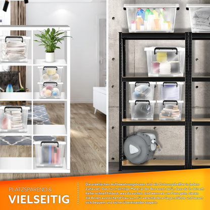 tillvex Aufbewahrungsboxen Set mit Deckel – 4er, 62L, lebensmittelecht