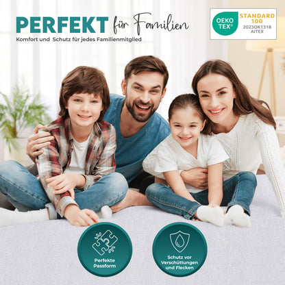 Utopia Bedding Matratzenschoner 90 x 200 cm, wasserdicht, 2er-Pack