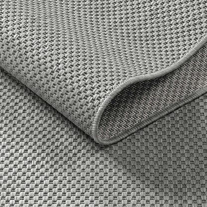 Taracarpet In- & Outdoor Teppich Sisaloptik Silbergrau 140x200 cm