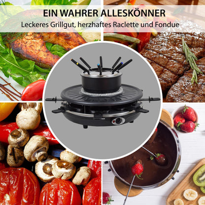 Syntrox Germany RAC-1350W-Waadt Raclette-Fondue-Heissstein für 8 P.