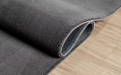 the carpet Relax Flauschiger Kurzflor Teppich - Anthrazit 240x340 cm