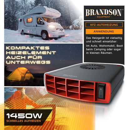 Brandson mobile Auto Heizung 1450W - 2 Heizlevel Heizlüfter