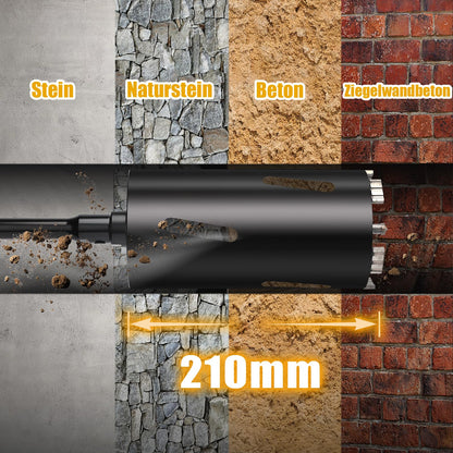 MOXPIFY Bohrkrone 100 mm Set, SDS-Plus-, SDS-Max- und Sechskantschaft